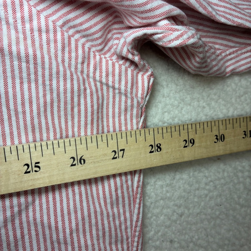 Ralph Lauren Flesh Pony Blake Oxford Shirt Men XL Red Striped Long Sleeve OCBD - Picture 5 of 7